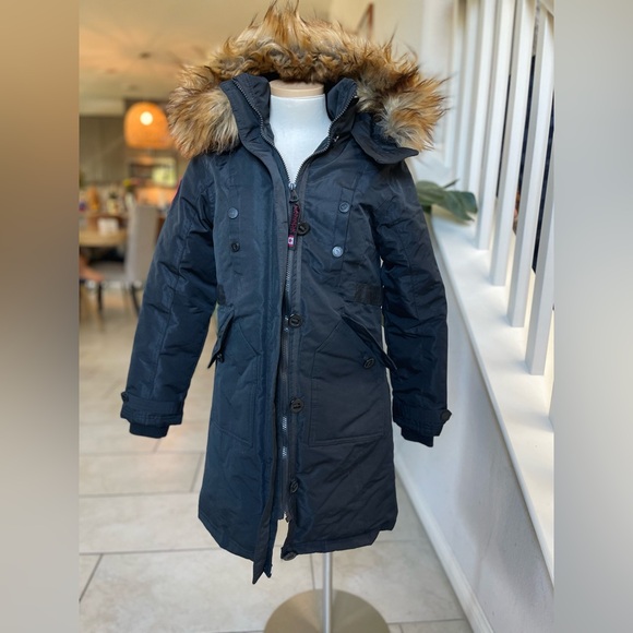 Canada Goose Kids Puffer with Faux Fur Hood - Picture 1 of 5